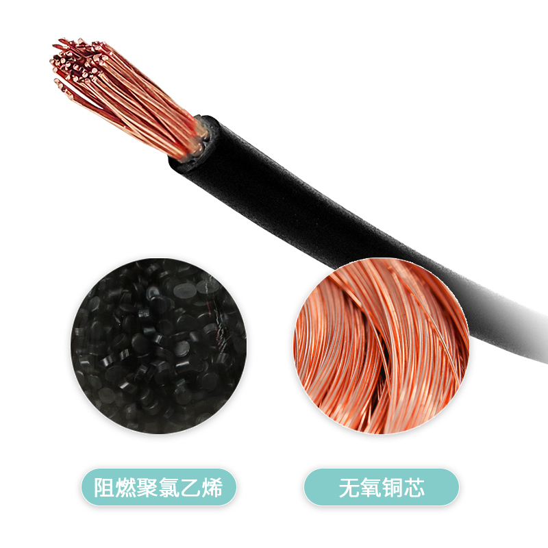 1芯  ZR-BVR  1mm?--240mm? 国标铜芯低压电缆 阻燃铜芯聚氯乙烯软电线  白色、玄色、红色、黄色、蓝色、绿色、双色