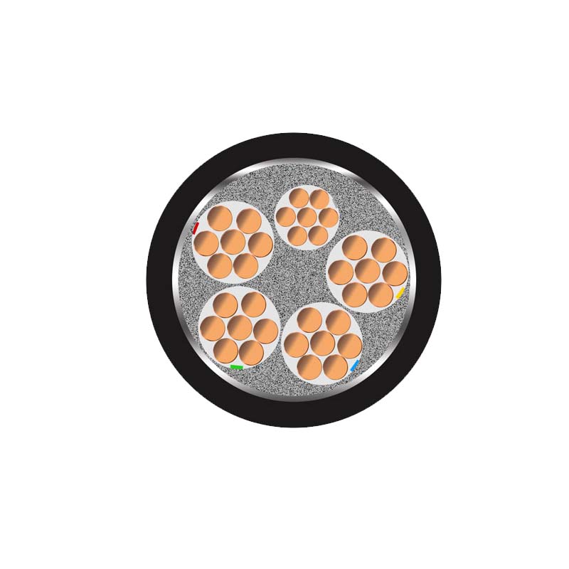 4+1芯  ZR-VV22  4*10+1*6mm?--4*300+1*240mm铜芯电缆 阻燃铜芯聚乙烯绝缘聚氯乙烯护套钢带铠装电力电缆【图片不合】