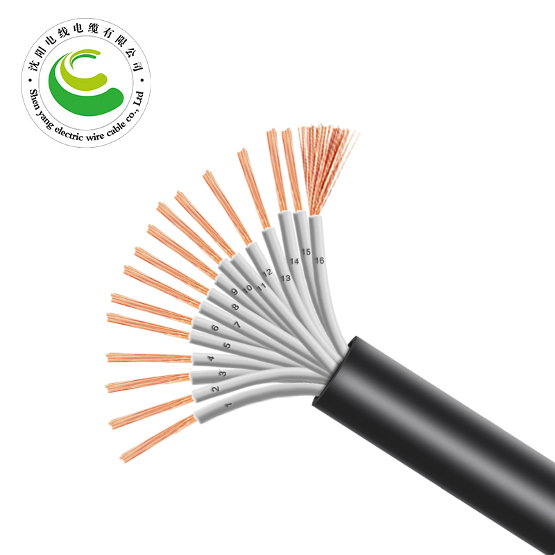 ZR-RVV 16芯  16*0.5mm?--16*1.0mm? 铜芯聚氯乙烯绝缘聚乙烯护套软电线 国标铜芯低压电缆