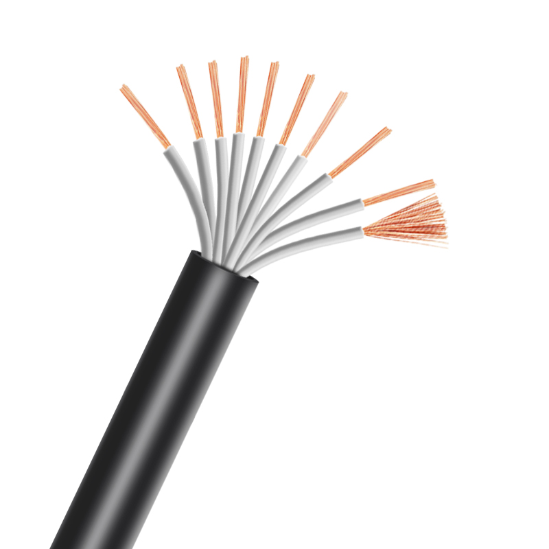 ZR-RVV 10芯  10*0.5mm?--10*1.5mm? 铜芯聚氯乙烯绝缘聚乙烯护套软电线 国标铜芯低压电缆