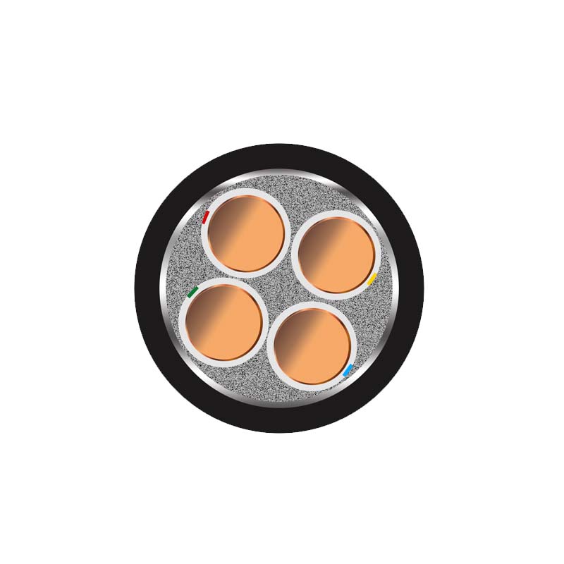 4芯 ZR-VV22  4*1.5mm?--4*240mm? 铜芯电缆 阻燃铜芯聚乙烯绝缘聚氯乙烯护套钢带铠装电力电缆
