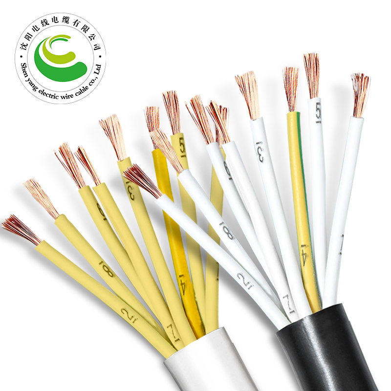 ZR-RVV 8芯  8*0.5mm?--8*1.5mm? 铜芯聚氯乙烯绝缘聚乙烯护套软电线 国标铜芯低压电缆