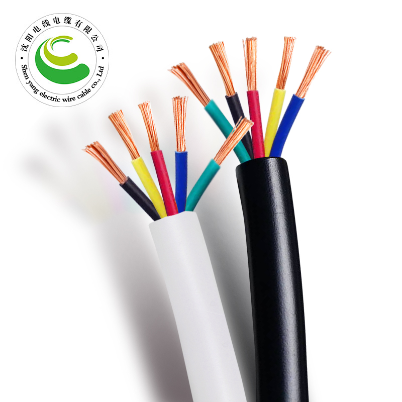 ZR-RVV 5芯  5*0.5mm?-5*6mm? 铜芯聚氯乙烯绝缘聚乙烯护套软电线 国标铜芯低压电缆