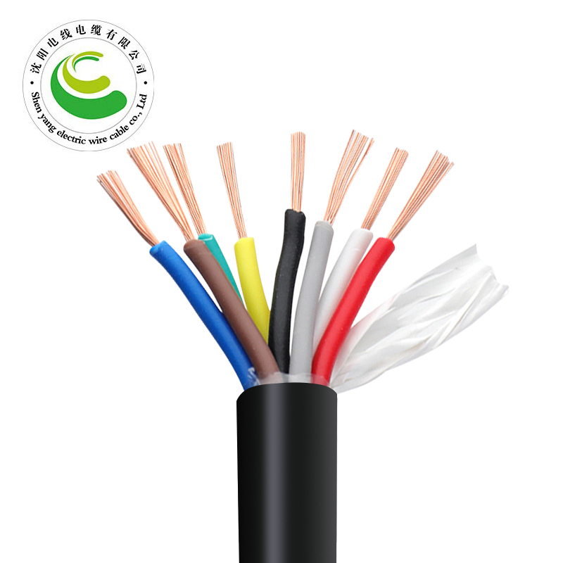 8芯  ZR-YJV 8*0.5mm?--8*2.5mm? 铜芯聚氯乙烯绝缘聚乙烯护套节造软电缆  铜芯电缆