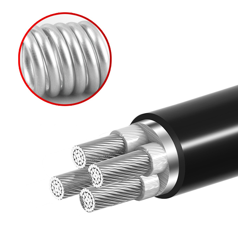 4芯  ZR-YJLV22 4*10mm?--4*400mm? 铝芯交联聚乙烯绝缘聚氯乙烯护套钢带铠装电力电缆