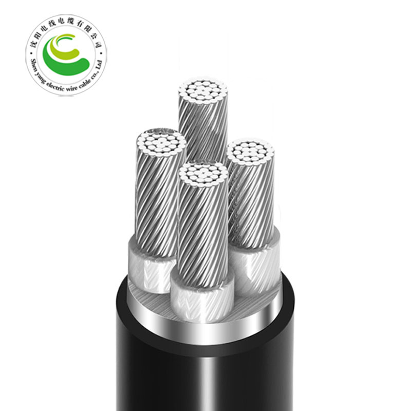 4芯  ZR-YJLV22 4*10mm?--4*400mm? 铝芯交联聚乙烯绝缘聚氯乙烯护套钢带铠装电力电缆