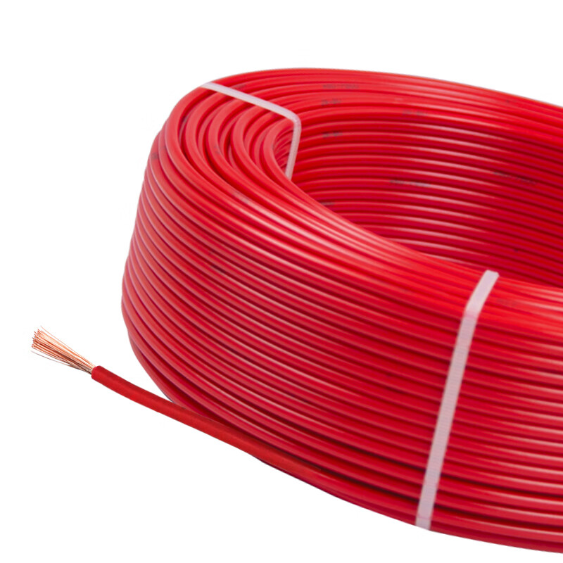 ZR-BVR-450/750V-1*1.0mm?单芯多股软铜线阻燃塑铜线 红色 95米/捆  1mm?-6mm?