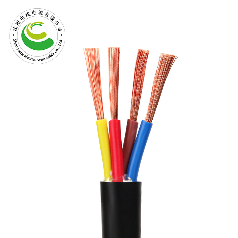 4芯  ZR-YJV 4*0.5mm?--4*6mm? 铜芯聚氯乙烯绝缘聚乙烯护套节造软电缆  铜芯电缆