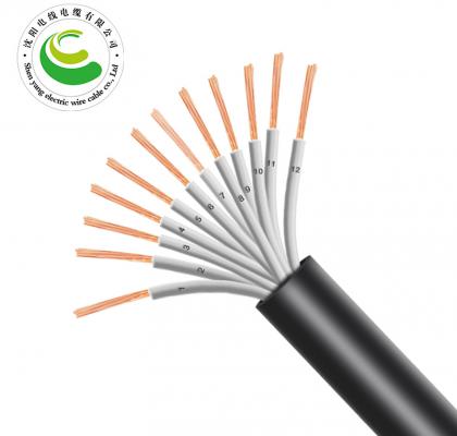 ZR-RVV 12芯  12*0.5mm?--12*1.5mm? 铜芯聚氯乙烯绝缘聚乙烯护套软电线 国标铜芯低压电缆