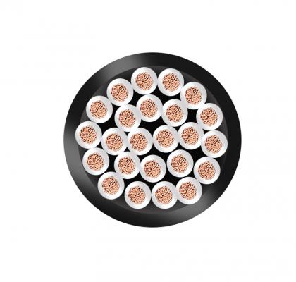 ZR-RVV 24芯  24*0.5mm?--24*1.0mm? 铜芯聚氯乙烯绝缘聚乙烯护套软电线 国标铜芯低压电缆