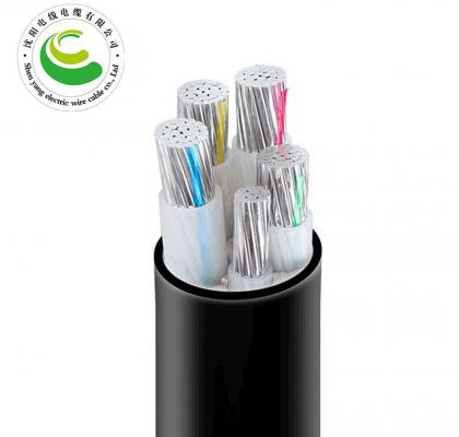 4+1芯  VLV  4*10+1*6mm?--4*300+1*150mm? 阻燃铝芯聚乙烯绝缘聚氯乙烯护套电力电缆 铝芯电力电缆